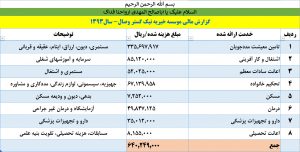 گزارشات مالی 1393