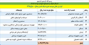 گزارشات مالی 1395